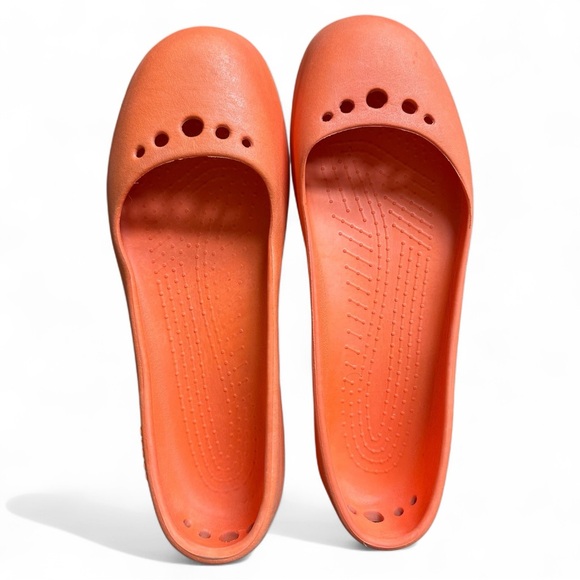 CROCS Prima Orange Ballet Flats Size 8 - Picture 3 of 8